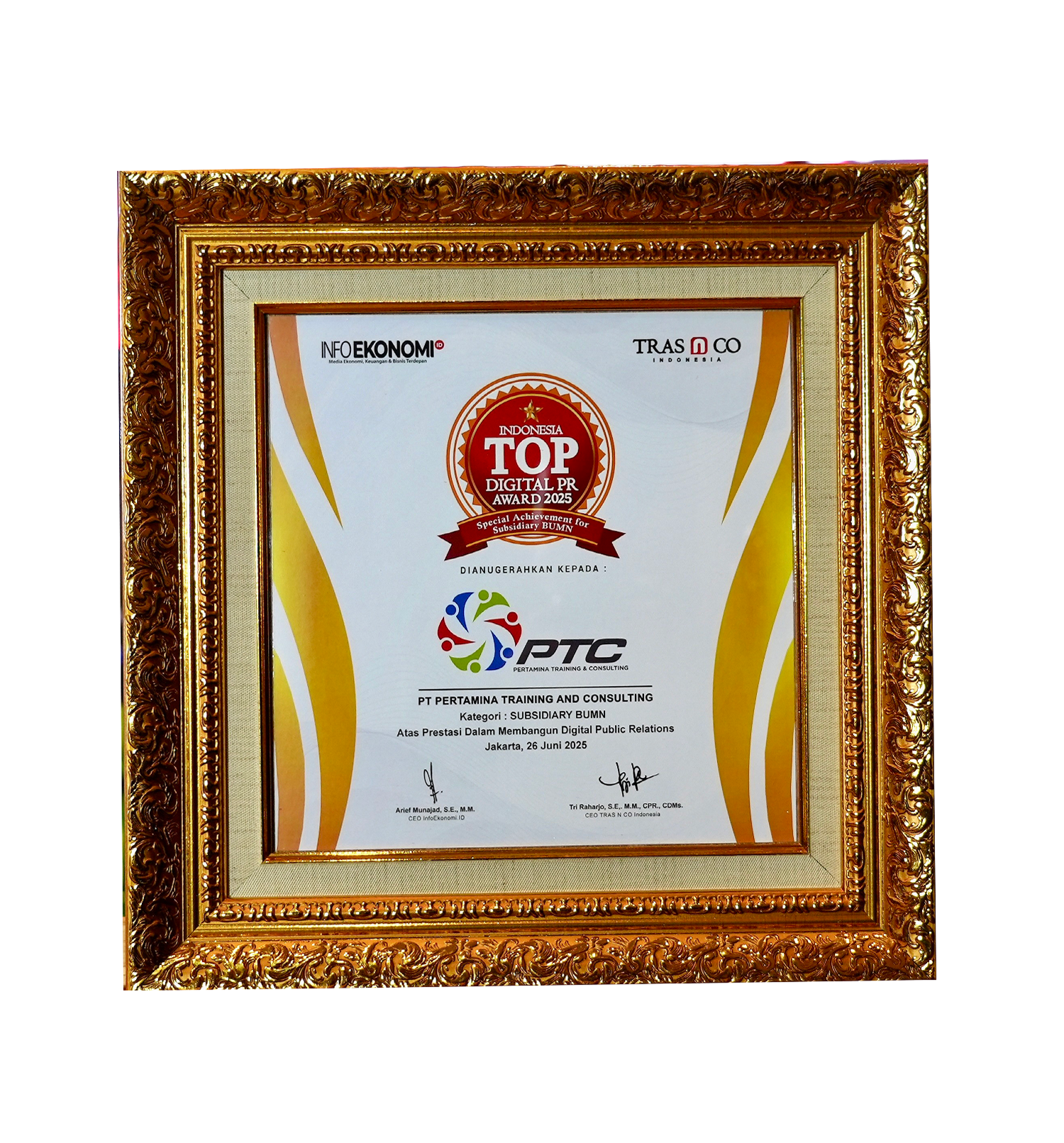 7th Indonesia Top Digital Public Relations Award 2025 Kategori Special Achievement for Subsidiary BUMN