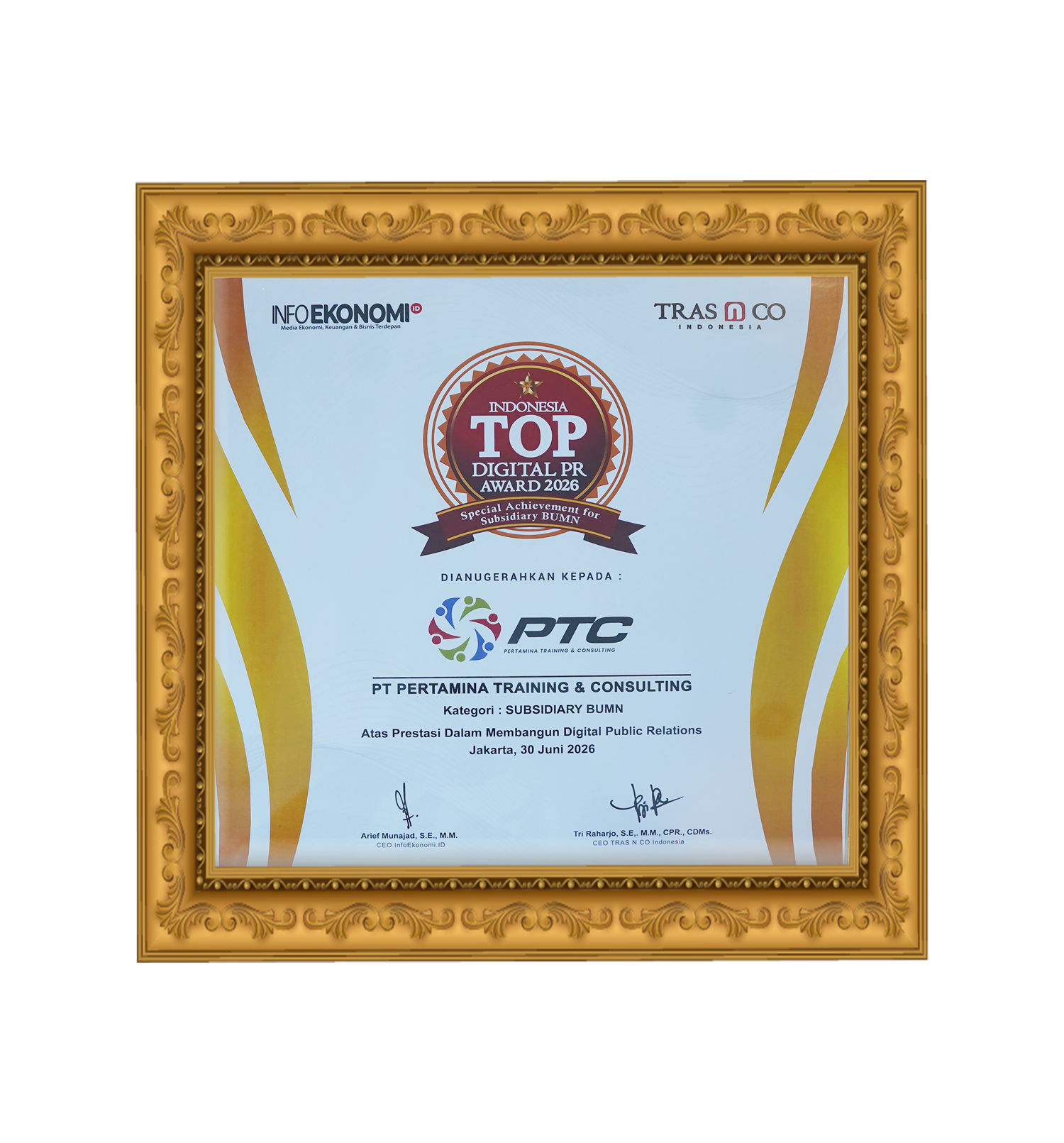 8th Indonesia Top Digital Public Relations Award 2026 Kategori Special Achievement for Subsidiary BUMN
